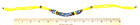 Vtg African Trade Bead Necklace Venetian Millefiori Glass Blue Yellow Beads 16" — photo 3