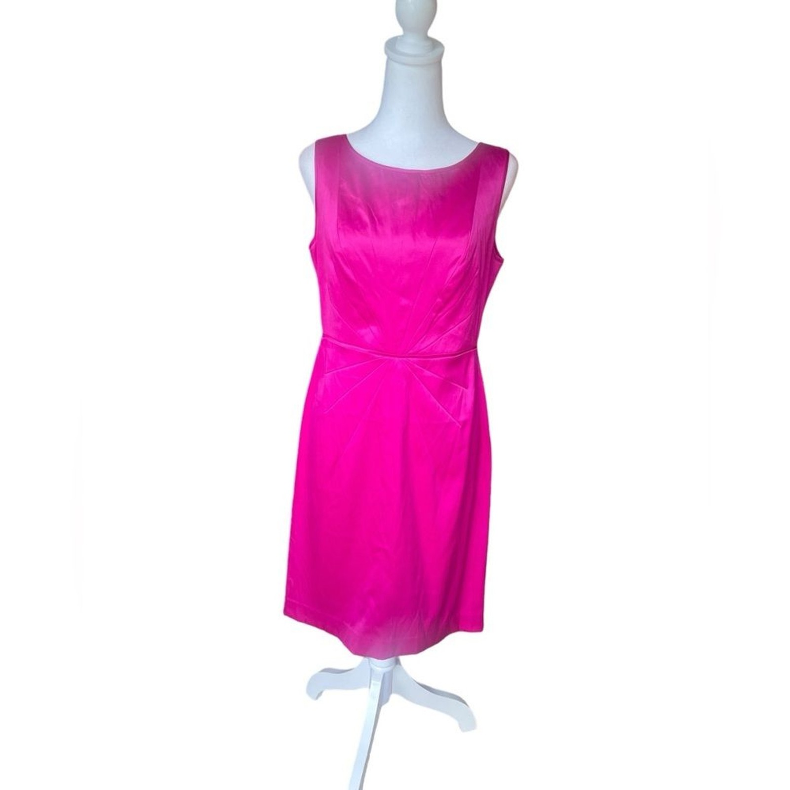 Banana Republic Sleeveless Magenta Midi Dress Womens Size 8 Petite