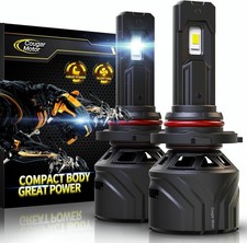 Cougar Motor LED Headlight Bulbs All-in-One Conversion Kit Cougar Motor 9005/HB3 LED Light Bulbs 80W 18000LM 6500K Cool White Pair IP68