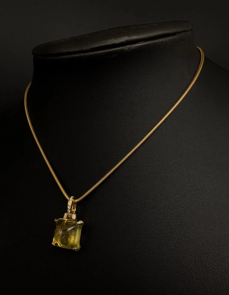 750 Gold Anhänger Lemon Citrin Diamanten Gelbgold Juwelier Buchwald UVP 2590€💎 - Bild 3 von 4