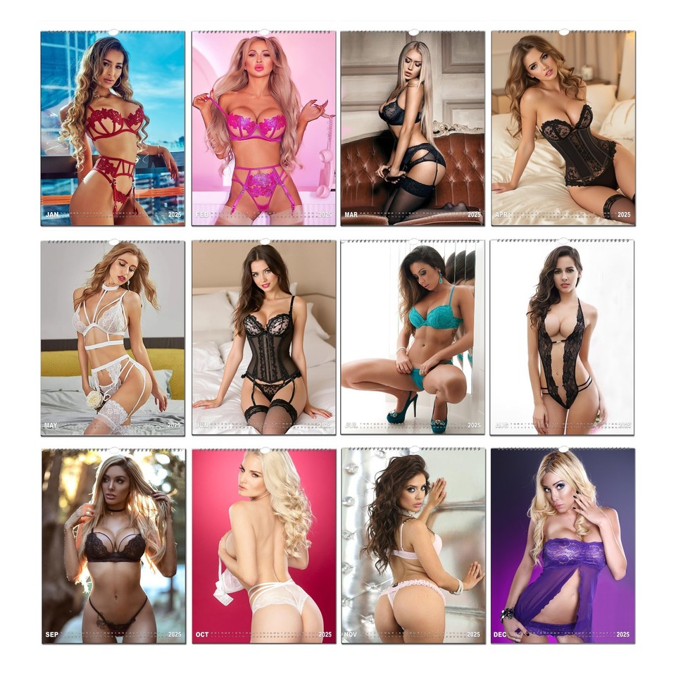 Sexy Hot Glamour Models 2025/26 Personalised Calendar Choose start