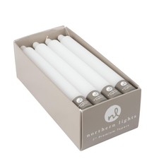 Northern Lights Candles - 7" 12pk Tapers - Pure White - 71724