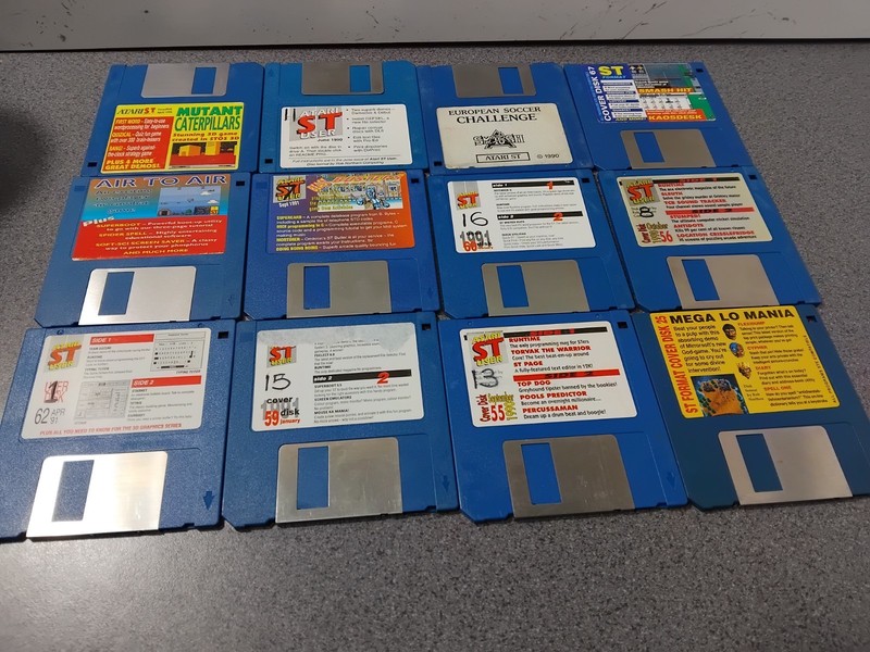 ATARI ST 3.5" Floppy Disk Assorted Bundle Playable Demo Games Etc,