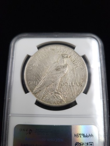 Mint Error 1922 Peace Silver Dollar OBV Struck Thru NGC Graded - Picture 10 of 11