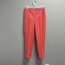 Isaac Mizrahi Women's Pants Sz 8 Regular Stretch Icon Ankle Coral Pink