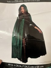 Adult Deluxe Hooded Cape - Green - One Size