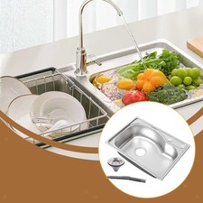 Kitchen Sink Hand Wash Basin Fast Drainage Deep Single Bowl for Workstation Home