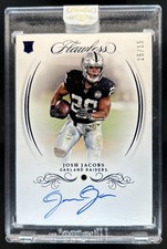 2019 Panini Flawless Josh Jacobs Rookie Gems Signatures Sapphire Auto RC #/15