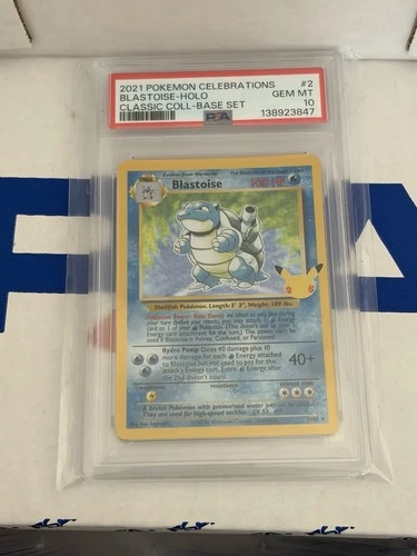 2021 POKEMON CELEBRATIONS #2 BLASTOISE-HOLO CLASSIC COLL-BASE SET PSA 10