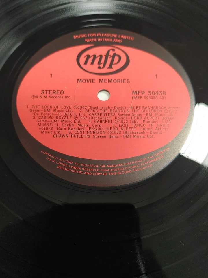 V. A.- Movie Memories- LP-1st UK Press - Mint- ( Import) - Bild 3 von 4