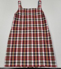 Gap Red and Blue Plaid Square Neck Sleeveless Mini Dress Women's Size 6