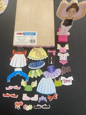Melissa  Doug Magnetic Dress-up 'Nina Ballerina' -Wooden Doll w/ Multi Outfits