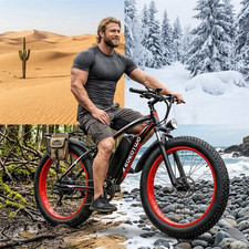 1500W Electric Bike 26" Fat Tire Ebike 48V 15Ah Mountain Bicycle Adult 34MPH