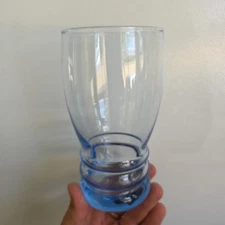 Libbey Misty Blue Bangles Large Tumbler Glasses 6 1/4"