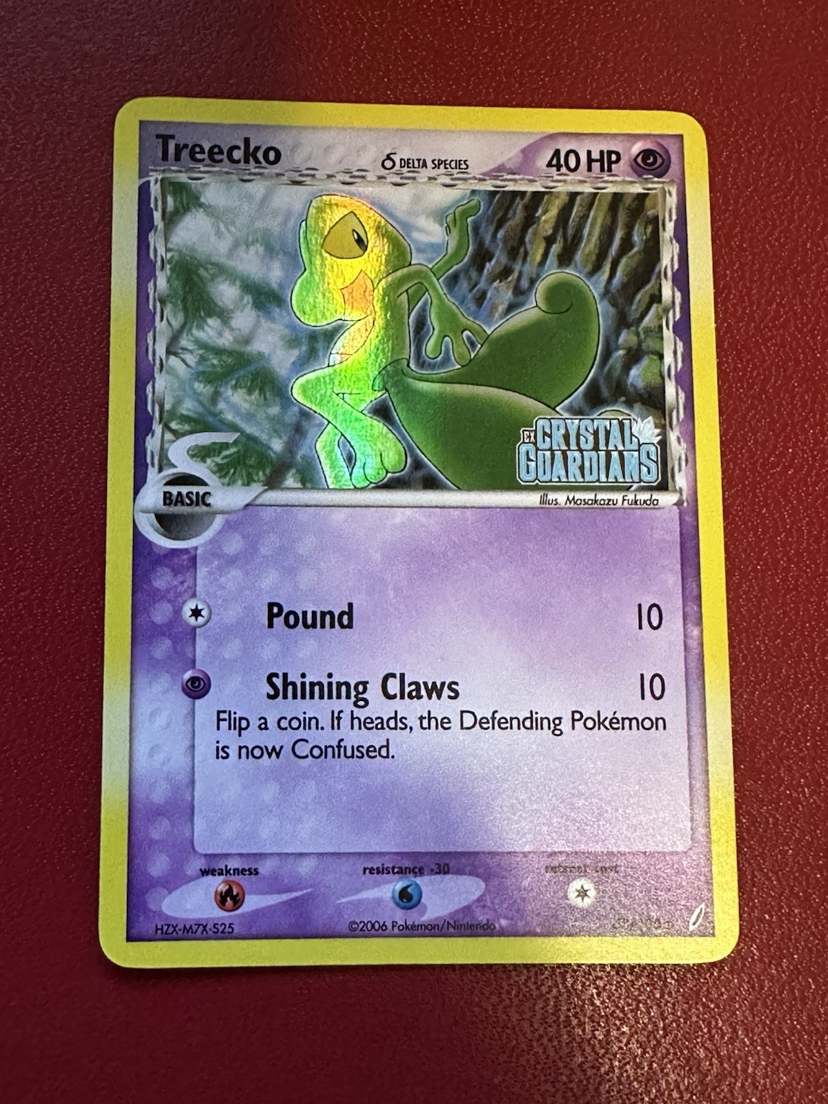 Pokemon Treecko Crystal Guardians 68/100 Reverse Holo Stamped Card