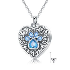 Sterling Silver Urn Necklace for Pets - Keep Your Beloved Dog or Cat Close wi...