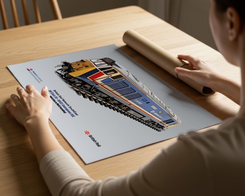 BR Class 50 NSE 50032 Courageous A3 Kunstdruck Poster Eisenbahnen Züge Wandbild | Condition: New