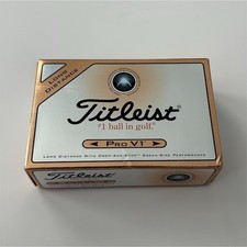 Vintage Titleist Pro V1 Tour Preferred 6 Golf Balls Pack White/Gold Urethane