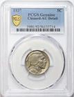 1937 5c Buffalo Nickel PCGS AU Details - Cleaned - Nice Coin w/ TrueView