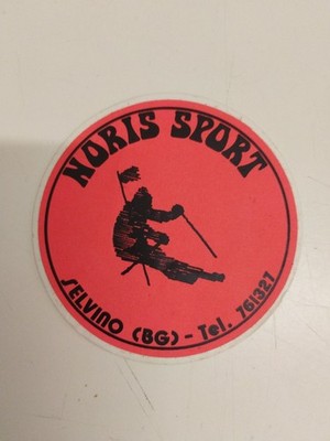  STICKER LABEL STICKER Noris Sport Selvino Bergamo Ski Cm 9 years 80 