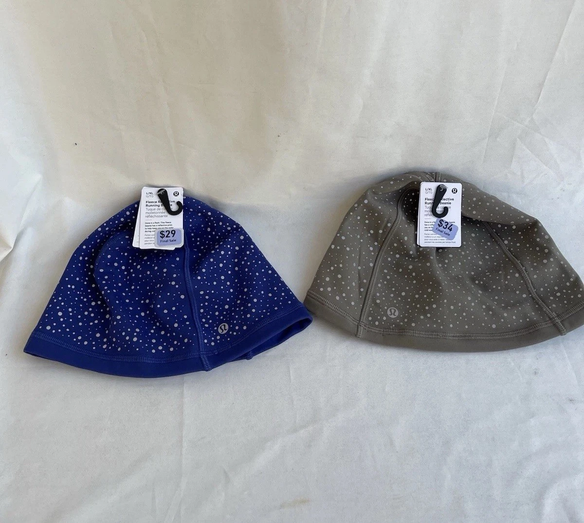 NWT Lot Of 2 Lululemon Fleece Reflective Running Beanie Size XL