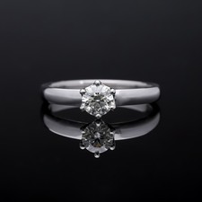 Diamant Verlobungsring 0,61 ct 950 Platin Wert 3.800 EUR IGI Zert Deta Top Preis
