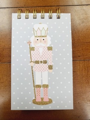 Lady Jayne 31892 Grey & Pink Nutcracker Spiral Notepad with Pen 3''x5'' 125 Sheets