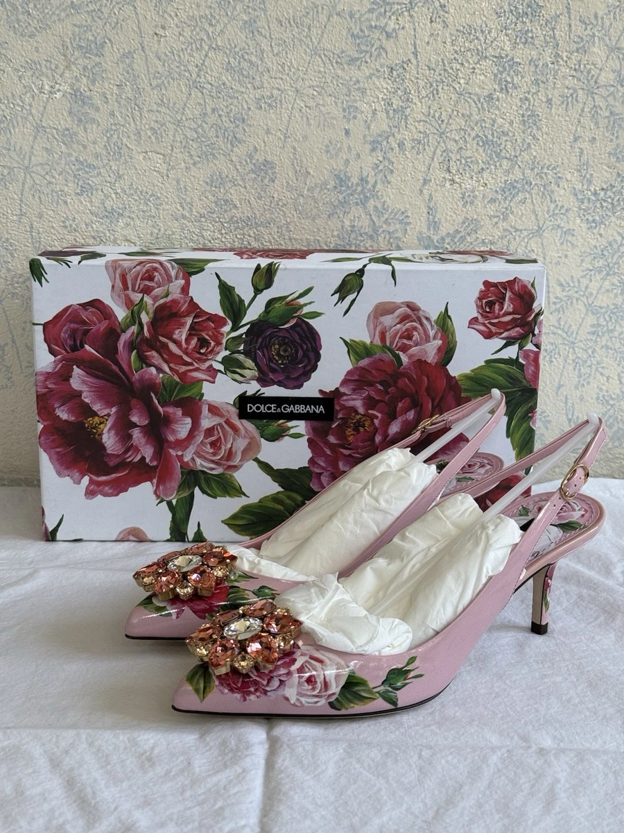 Dolce&Gabbana Floral Mid (2-2.9 in) Heel Height Heels for Women