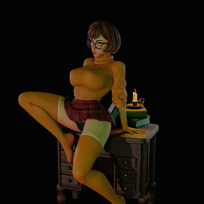 Velma Dinkley, Kommode, Scooby-Doo, sexy Pin-Up Statue, 3D Druck, Figur