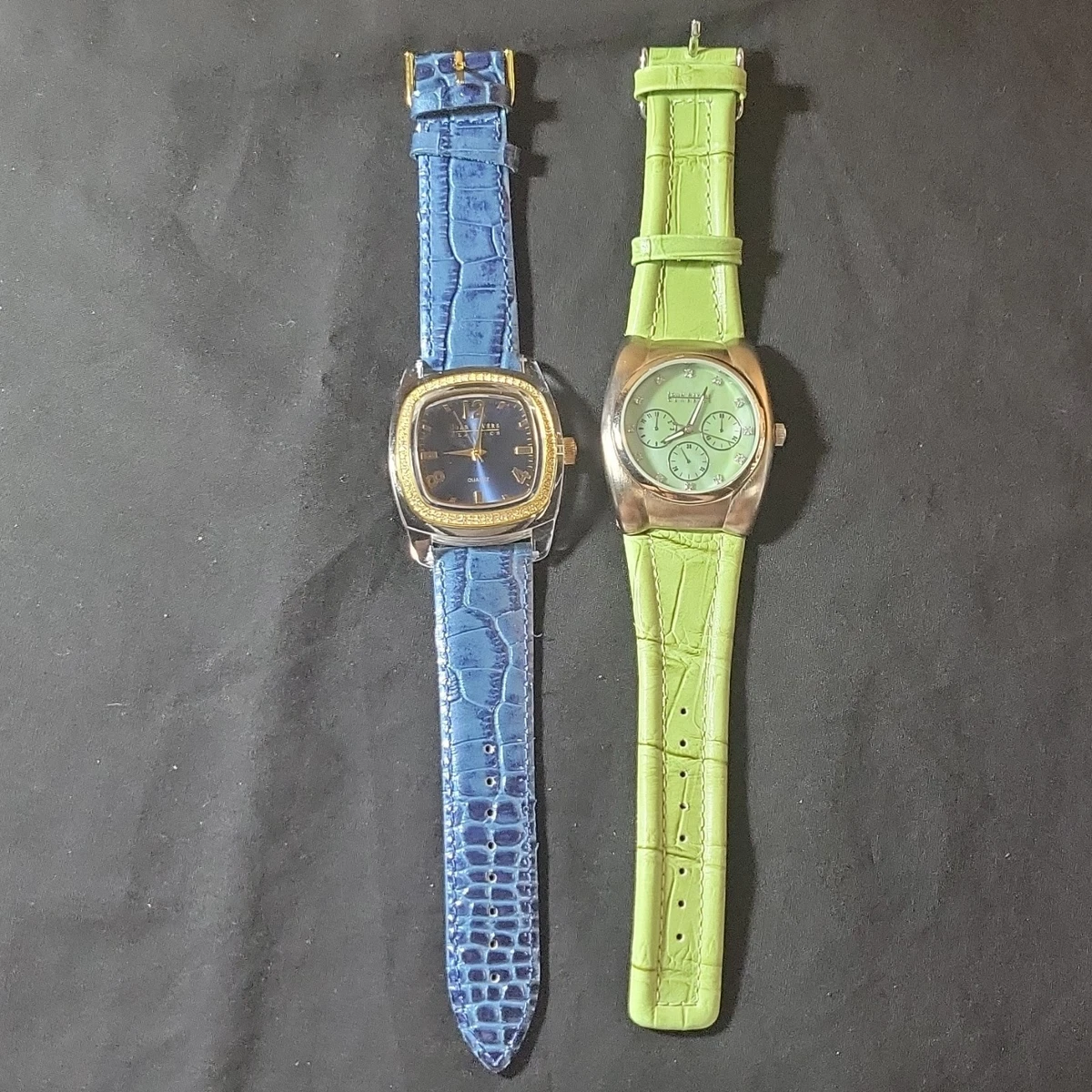Lot 3 Joan Rivers Classics Women Quartz Watches Pearl Blue Leather Joan Rivers Women Round Wristwatches for sale | eBay main image 2