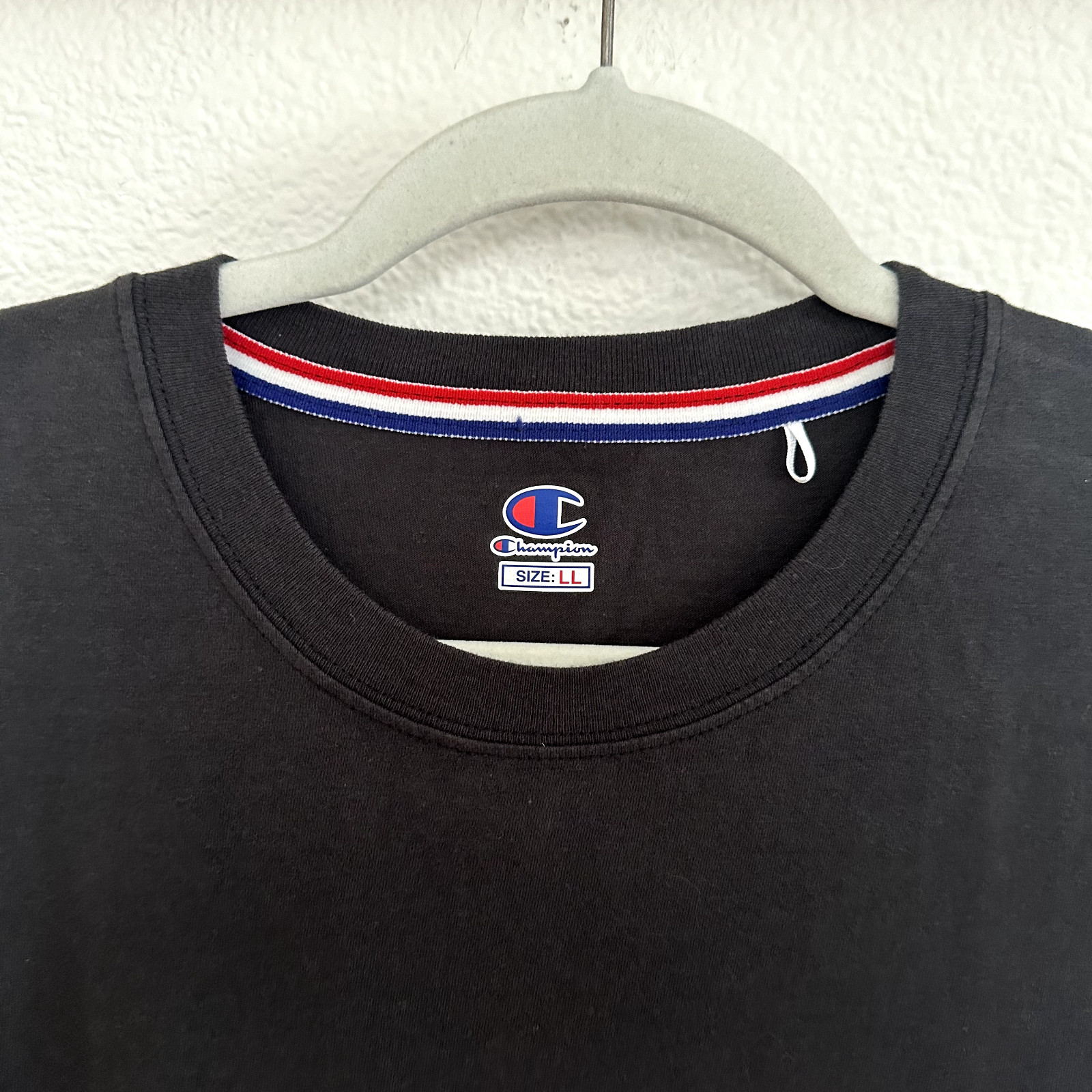Champion Solid Black Basic Short Sleeve T-shirt -… - image 5