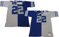 New 1992 Emmitt Smith #22 Cowboys Mens Sizes Mitchell & Ness Legacy Split Jersey