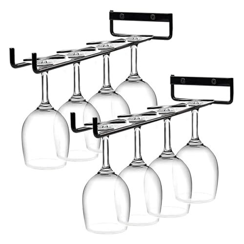 Glasses Holder Wire Hanging Rack Stainless Steel Stemware Rack Holder 3 ...