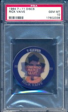1984 7-11 Hockey Discs Rick Vaive Graded PSA 10 GEM-MINT Toronto Maple Leafs 