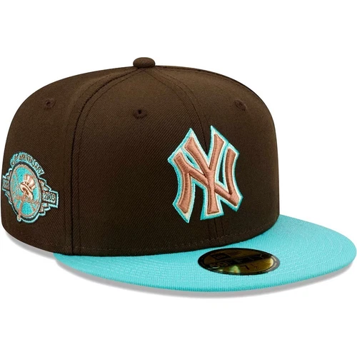 New Era New York Yankees Chocolate Mint 59FIFTY Hat Size 7 5/8 Gray UV Free Ship