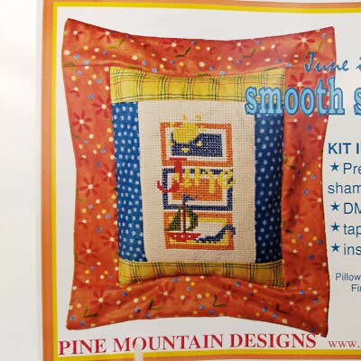 Pine Mountain Designs 577 June is Smooth Sailing Cross Stitch Kit Summer OOP New