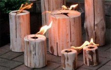 Schwedenfeuer EcoFlame Feuerklotz Finnenfeuer Finnenfackel Gartenfackel Fackel