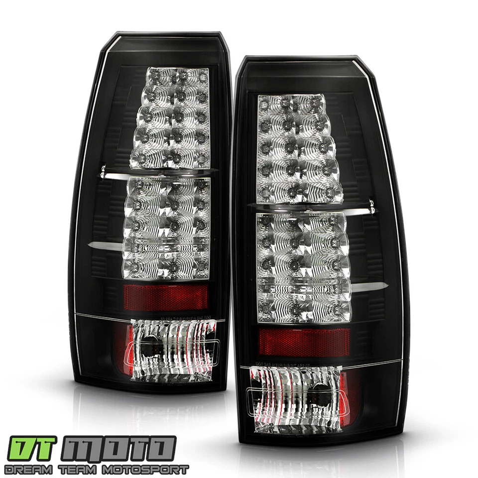 Black 2007-2013 Chevy Avalanche Lumileds LED Tail Lights Brake Lamps Left+Right - Image 2 of 4