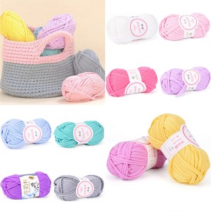 100g Hand Stricken Decke Korb Teppiche Wolle Garn Diy Hakeln