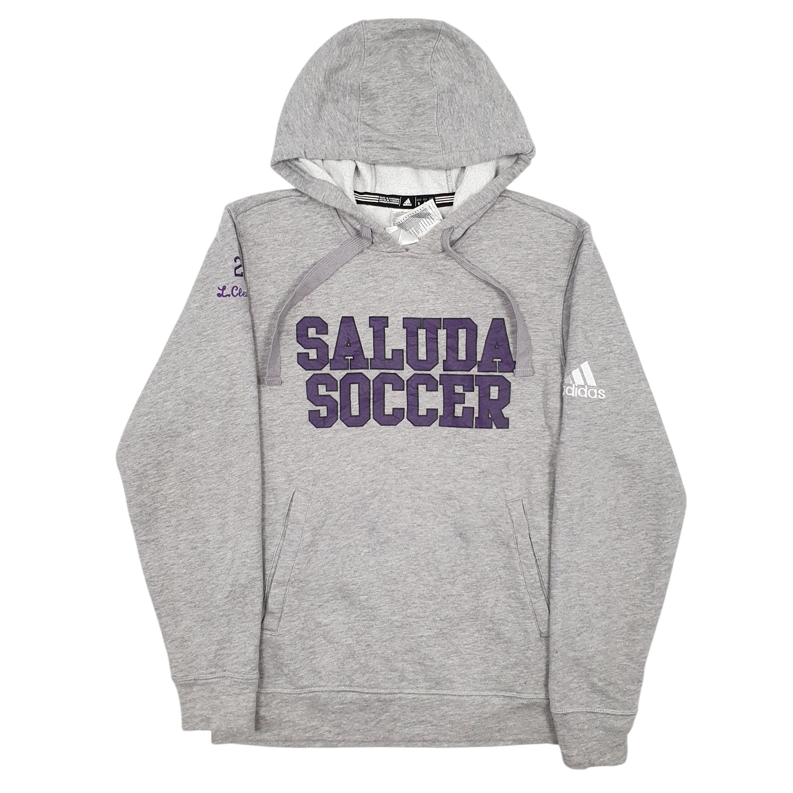 ADIDAS Hoodie Saluda Soccer Jumper Sweatshirt Mens S