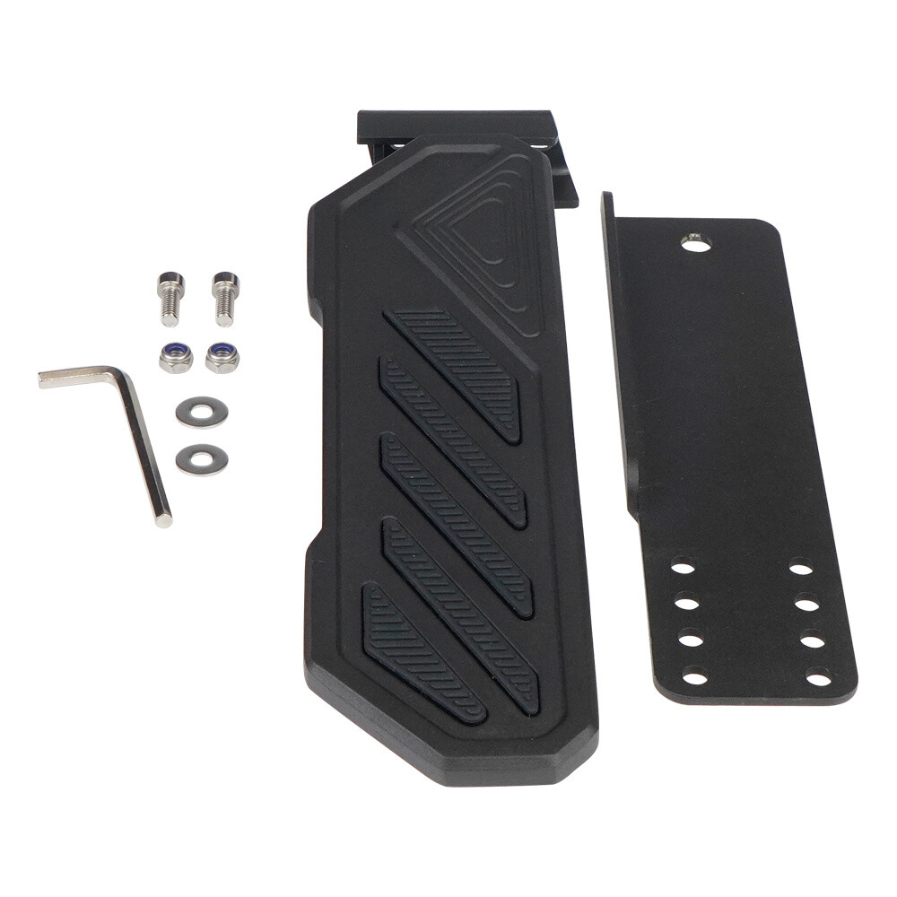 Left Side Foot Rest For Jeep Wrangler JL & Gladiator JT 2018-2023 - Stainless Steel Kick Panel, Anti-Slip, Adjustable
