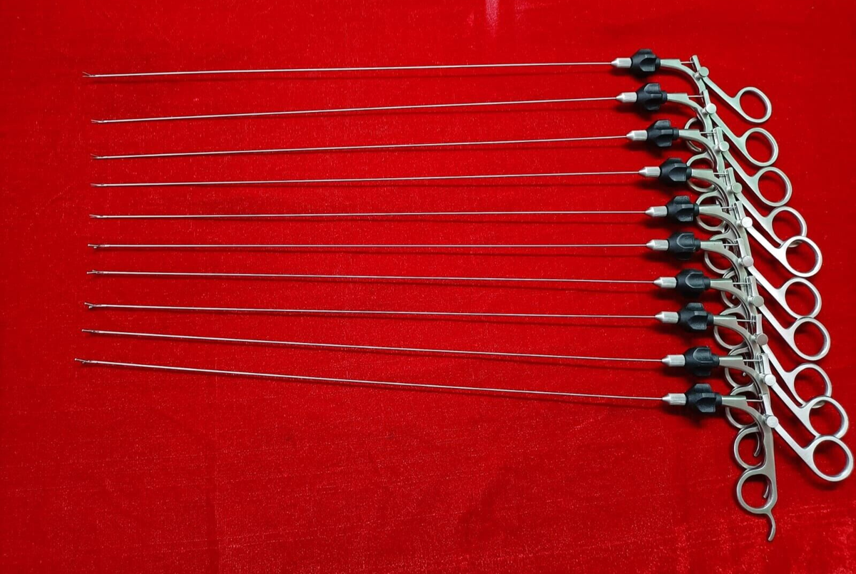 Kit D'instruments Chirurgicaux Réutilisables Pour Hystéroscopie - Alligator Semi-rigide 5fr, 40cm - 5 Pièces - Acier Inoxydable