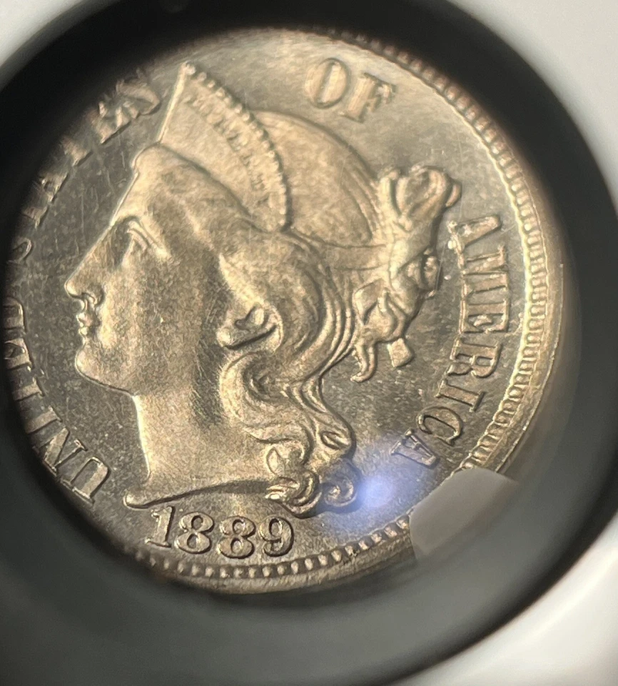1889 3CN NGC PF66 Cameo CAC Phenomenal Eye Appeal Mintg 3,436 Last Yr Series C35 - Image 4 of 4