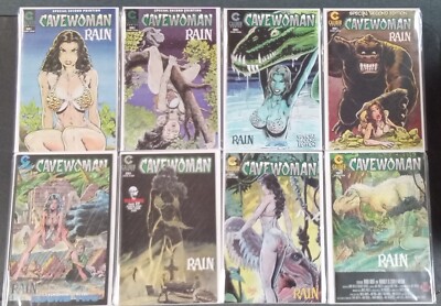 Cavewoman Rain #1-8 Caliber Comics 1996 Complete Set! VF-NM 8.0-9.0+!