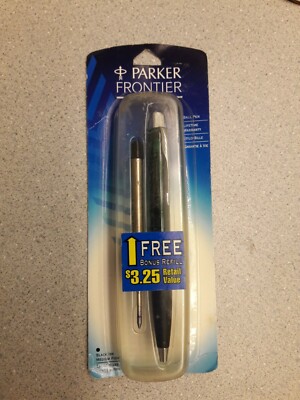 Parker Frontier Translucent Green Soft Rubber Grip Ball Pen Blk Ink