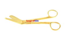 Kit of 3 Bandage Scissors 5.5" Gold Plated NEW Surgical Instruments