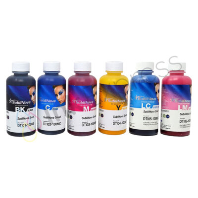 100ml Inktec Dye Sub Transfer Sublimation Tinte Set 6 Farben für Epson 1500W