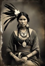 Native American Female Tintype Series C10050RP
