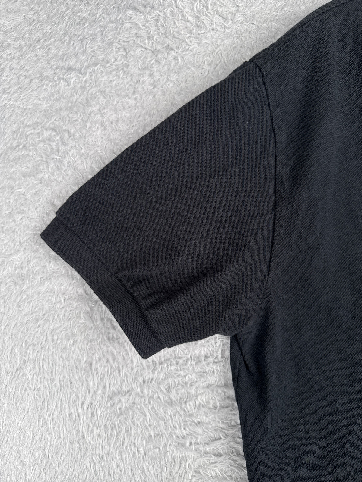 Polo Ralph Lauren Camicia Uomo Grande Nera Pony Golf 100% Cotone Jersey Tessuto