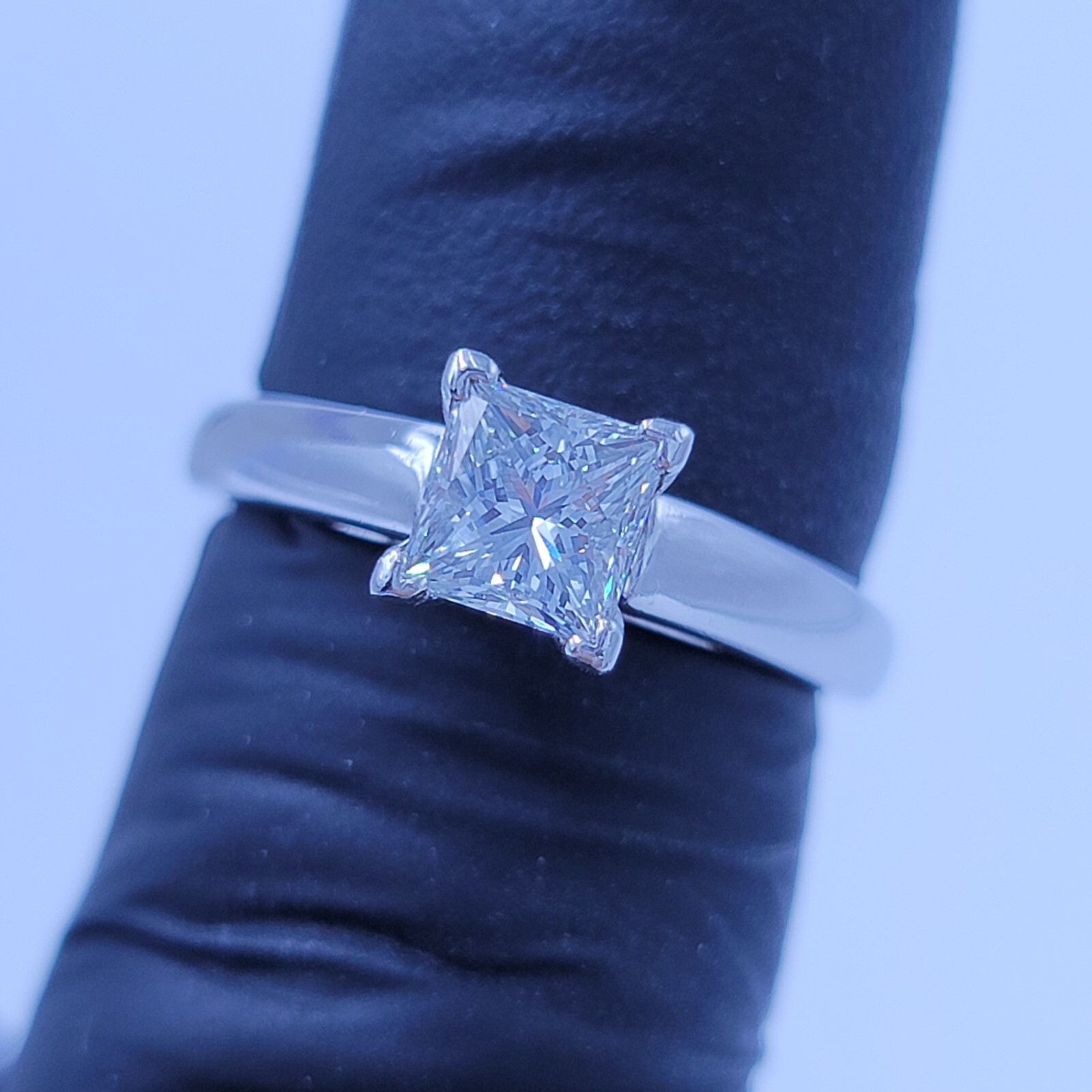 platinum princess diamond solitaire ring size 6.75 - image 18